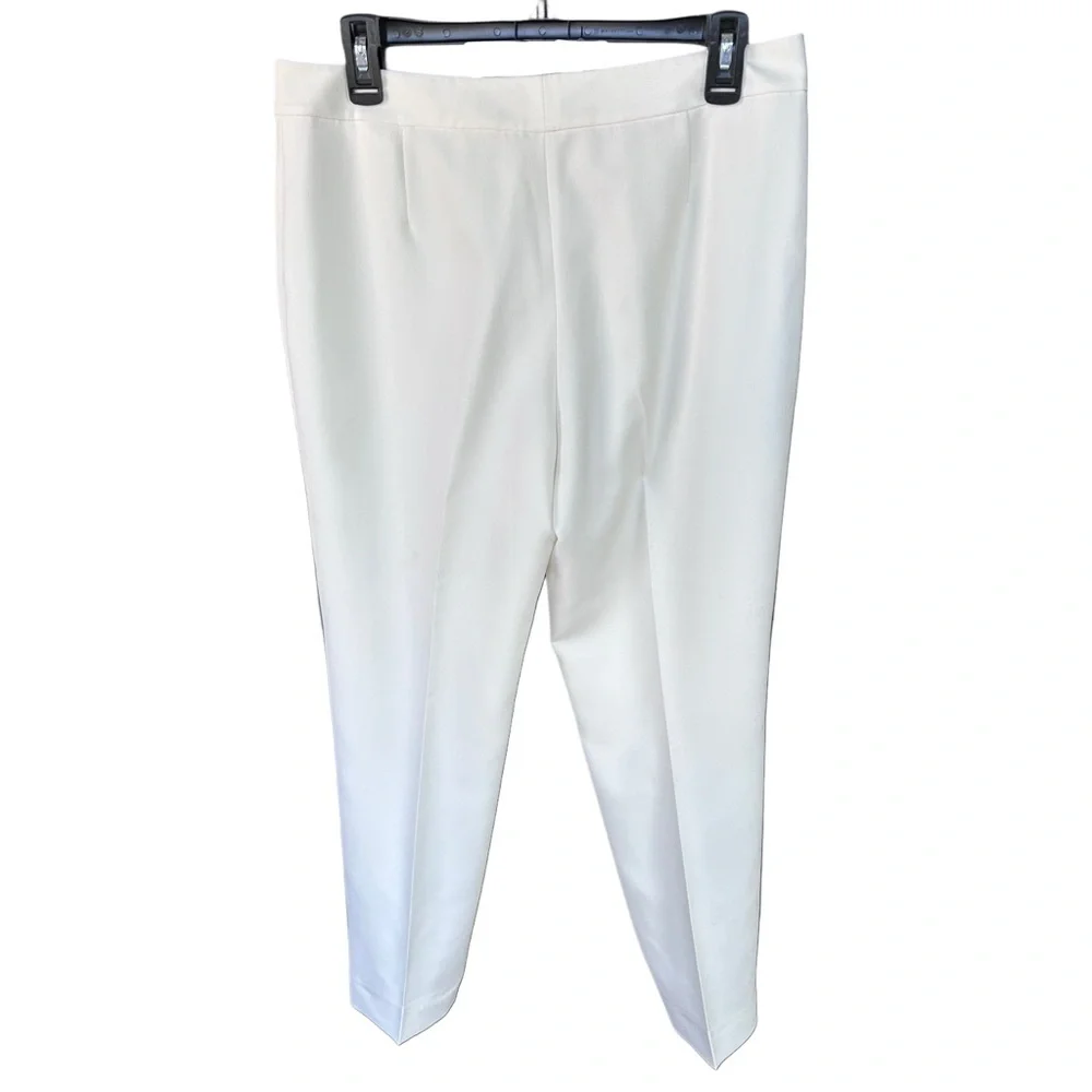 Kasper Cream Tailored Straight-Leg Trousers